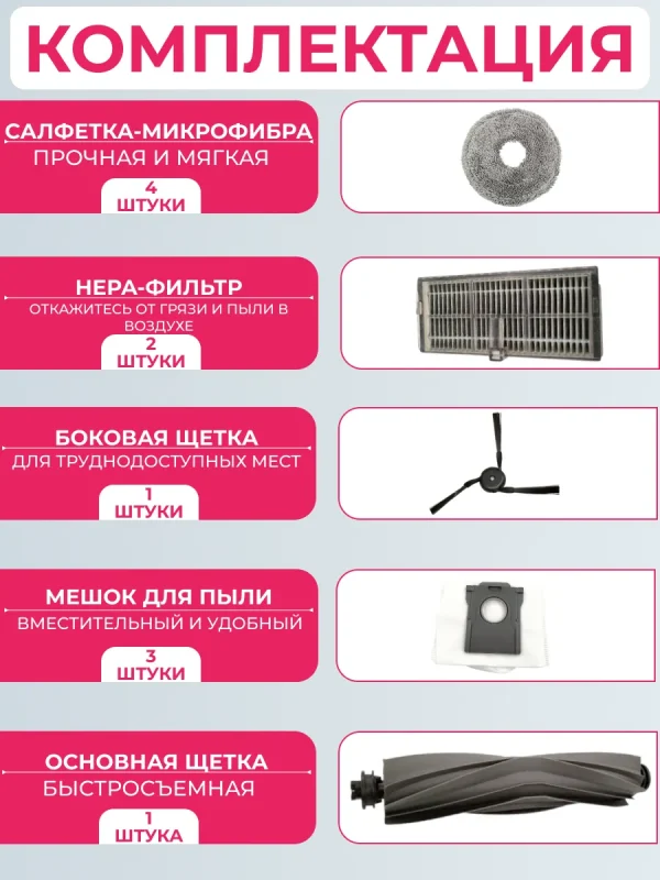 Комплект аксессуаров для пылесоса Dreame X40 Ultra Complete — изображение 2