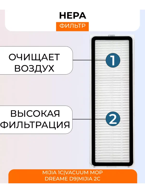 Салфетка и фильтр для Xiaomi, Mijia 1с / 2с / Mop / F9 — изображение 2