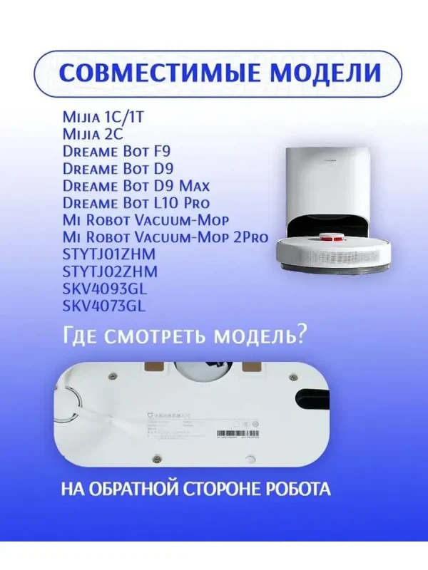 Комплект тряпок микрофибры Xiaomi, Mi, Robot Vacuum Mop 1С — изображение 2
