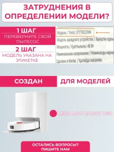 Набор аксессуаров для робота-пылесоса Mijia Mop Robot H40 — изображение 2