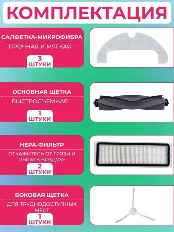 Запчасти для робота пылесоса Xiaomi, Dreame D10S Plus — изображение 2