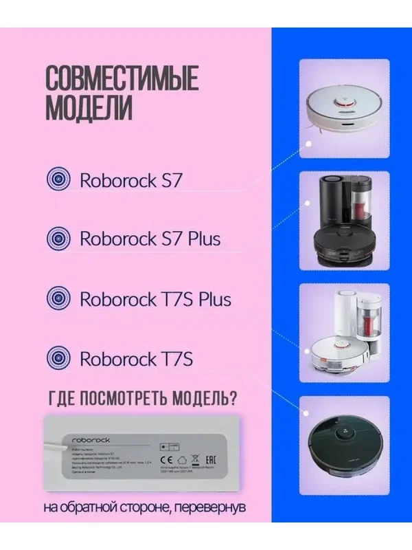 2 фильтра + 6  сменных тряпок из микрофибры Roborock S7MaxV — изображение 2