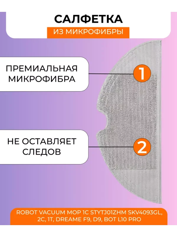 Тряпка для робота пылесоса Xiaomi, Mi, Robot Vacuum Mop — изображение 3