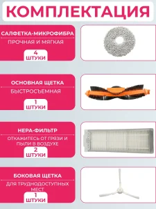 Набор аксессуаров для пылесоса Mijia Self-Cleaning Robot 2 — изображение 3