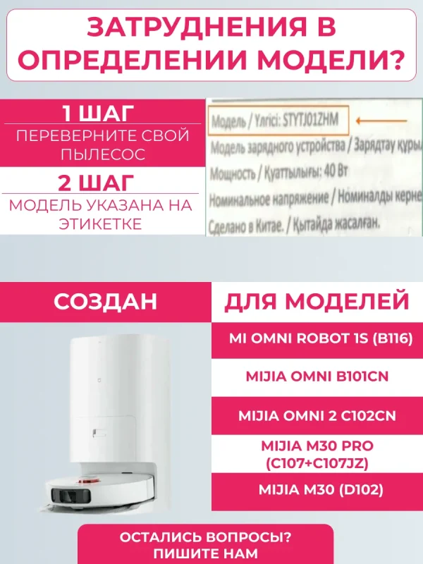 Аксессуары для пылесоса Xiaomi Mi Omni Robot 1S (B116) — изображение 5