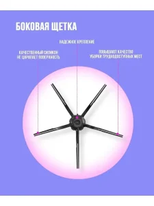 Основная + 2 боковые щетки черные + 2 фильтра Roborock S7+ — изображение 5