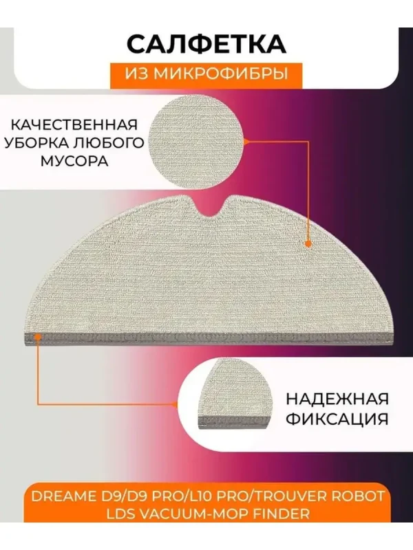 Резервуар и тряпка для робота пылесоса Xiaomi, Dreame — изображение 6