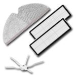 MiLion / Аксессуары для пылесоса Xiaomi , Roborock S5 , S5max / сменные тряпка микрофибра + НЕРА фильтр 2 шт + боковая щетка — изображение 4
