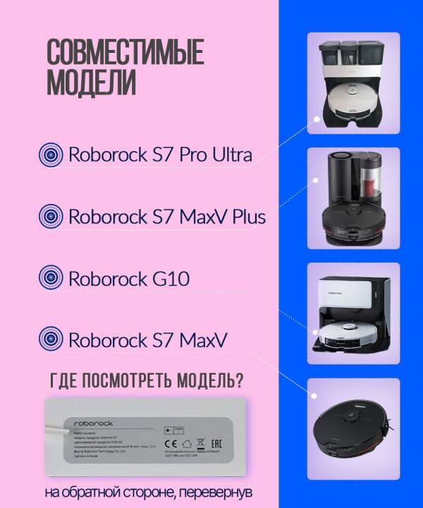 Аксессуары для пылесоса Xiaomi , Roborock S7 , S7 Plus / сменные тряпка микрофибра 10 шт — изображение 3