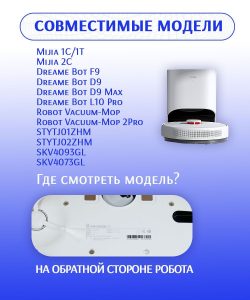 Аксессуары для пылесоса Xiaomi , Mijia 1C , Vacuum Mop , Dreame F9/ сменные тряпка микрофибра 5 шт — изображение 2