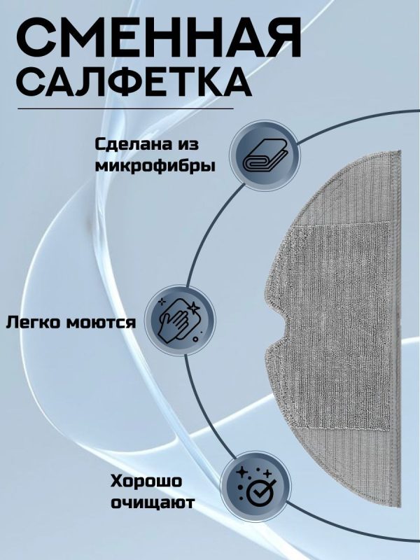 MiLion / Резервуар для воды с электрическим управлением _Аксессуары для пылесоса Xiaomi , F9 сменная тряпка микрофибра в подарок — изображение 2