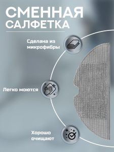 Резервуар для воды для робота пылесоса Xiaomi,Mijia 1C: с электрическим управлением и салфетка-микрофибра в подарок — изображение 2