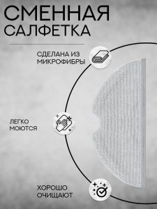 Резервуар для воды с электрическим управлением / Аксессуары для пылесоса Xiaomi , Mijia 1C_сменные тряпка микрофибра 3 шт + НЕРА фильтр 2 шт — изображение 2