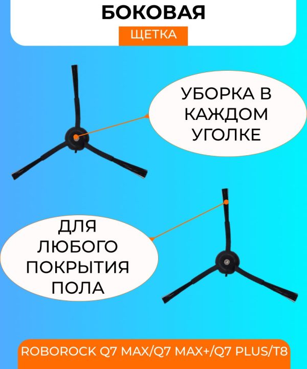 Для робот пылесос Xiaomi , Roborock Q7 Max , Q7 Max + , Q7 Plus,T8: сменная тряпка микрофибра 3 шт, НЕРА фильтр 2 шт и боковая щетка — изображение 7