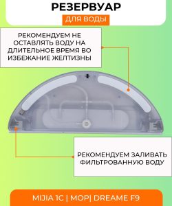 Резервуар для воды для робота пылесоса Xiaomi, Dreame F9 — изображение 13