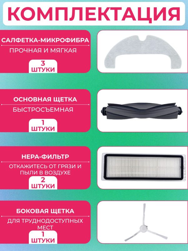 Запчасти для робота пылесоса Xiaomi, Dreame D10S Plus — изображение 10