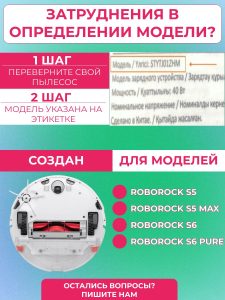 Для робота-пылесоса Xiaomi , Roborock s5/S5max/s6/S6pure : Салфетка-микрофибра 2 шт., Боковая щетка 1 шт., НЕРА-фильтр 1 шт., Основная щетка 1 шт. — изображение 7