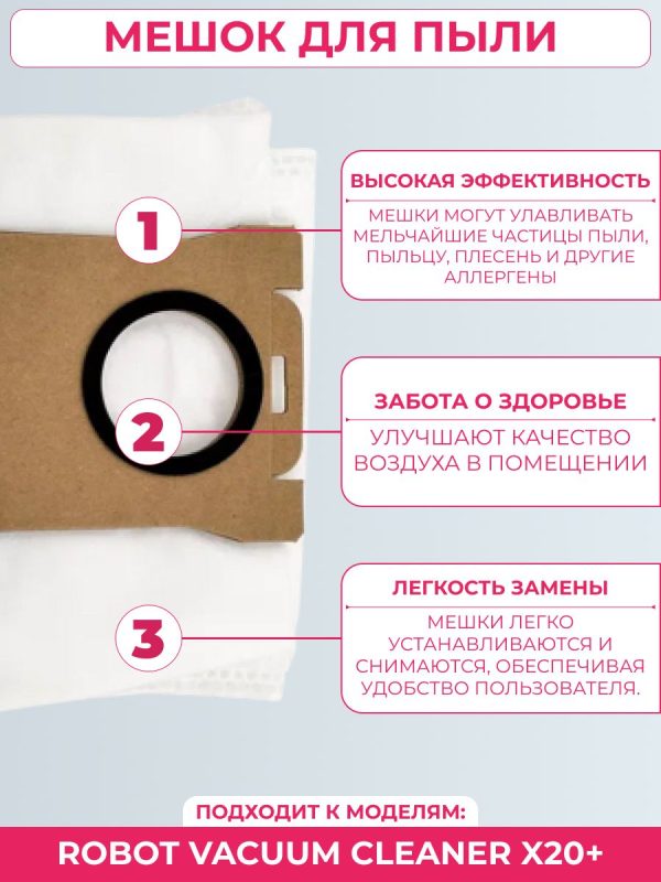 Комплект аксессуаров для пылесоса Xiaomi Vacuum Cleaner X20+ — изображение 14