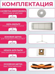 Комплект аксессуаров для робота пылесоса Mijia M30 Pro — изображение 10
