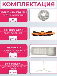 Набор аксессуаров для пылесоса Mijia Self-Cleaning Robot 2 — изображение 10